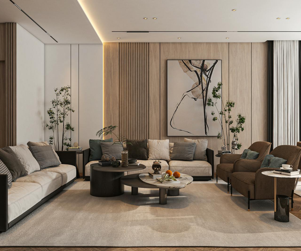 Calgary home valuation, modern living room interior